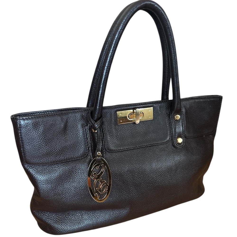 Onna Ehrlich Pebbled Leather Tote | Chocolate Brown Work Bag | Quiet Luxury - Picture 4 of 14